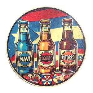 Puerto Rican Ethnic Drinks Retro Metal Sign (L2020-ZM)